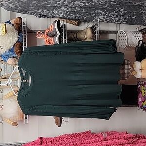 Adrianna Papell Pleated Blouse Size Large NWT